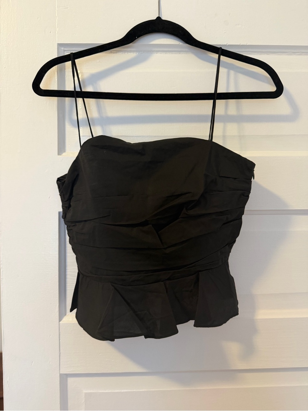 Black Peplum Tank Top